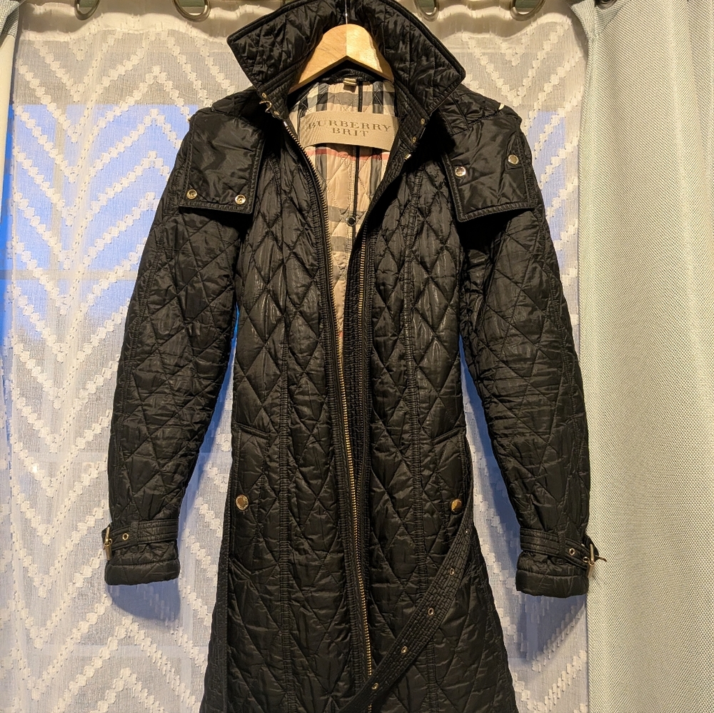 Burberry Black Quilted Puffer Coat